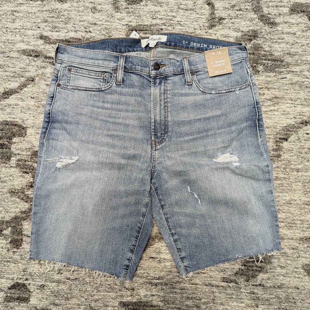 Madewell Men's Blue Denim Shorts 9" blue sz 34